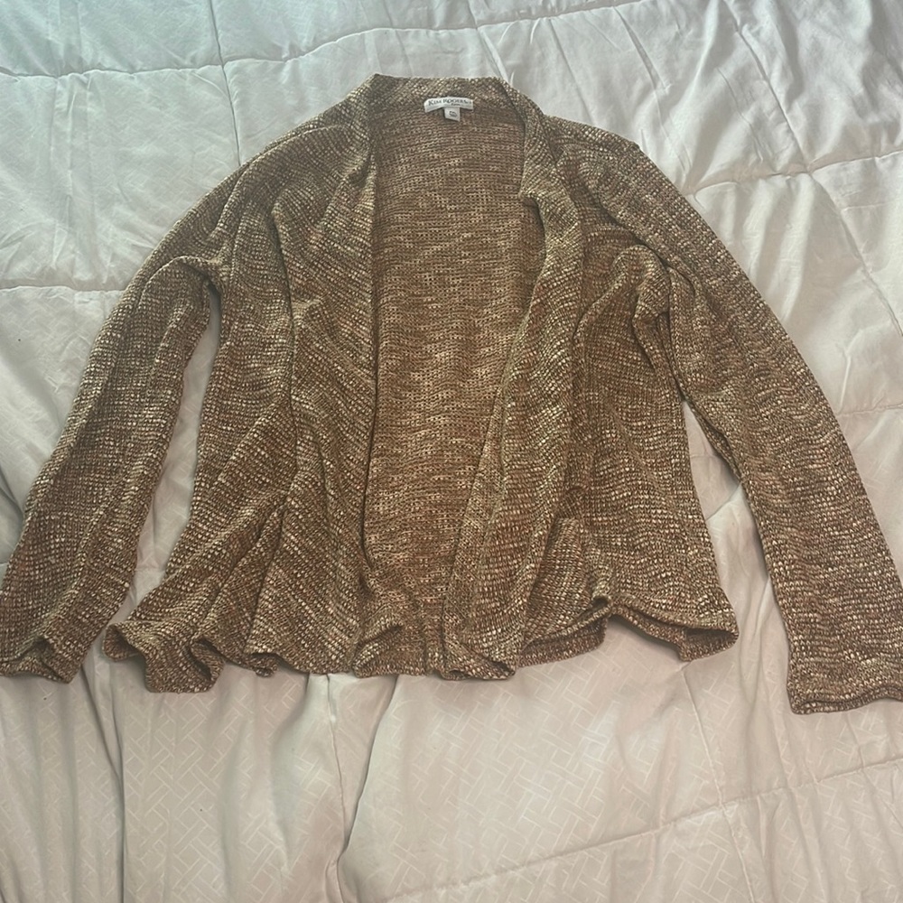 Brown and tan warm tone cardigan